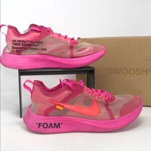 Nike Off-White x Zoom Sky SP Tulip Pink AJ4588-600 Women’s Sneakers - Size 9.5